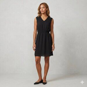 Allen Solly Women's Black Sleeveless Midi Dress Size M - Elegant Casual Summer